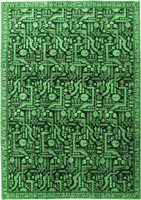 Persian Emerald Green Traditional Rug, tr1077emgrn