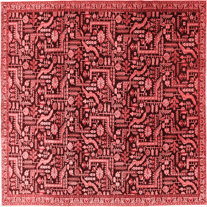 Machine Washable Persian Red Traditional Rug, wshtr1077red