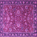 Square Persian Purple Traditional Rug, tr1078pur