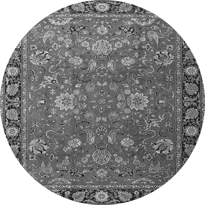 Machine Washable Persian Gray Traditional Rug, wshtr1078gry