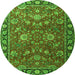 Machine Washable Persian Green Traditional Area Rugs, wshtr1078grn