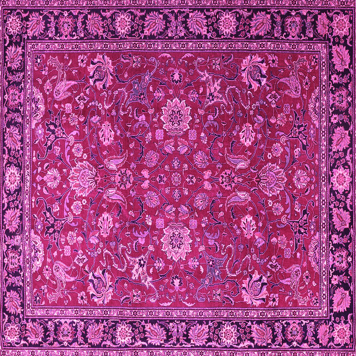 Square Persian Pink Traditional Rug, tr1078pnk
