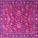 Square Persian Pink Traditional Rug, tr1078pnk