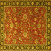 Square Persian Yellow Traditional Rug, tr1078yw