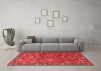 Machine Washable Persian Red Traditional Rug, wshtr1078red