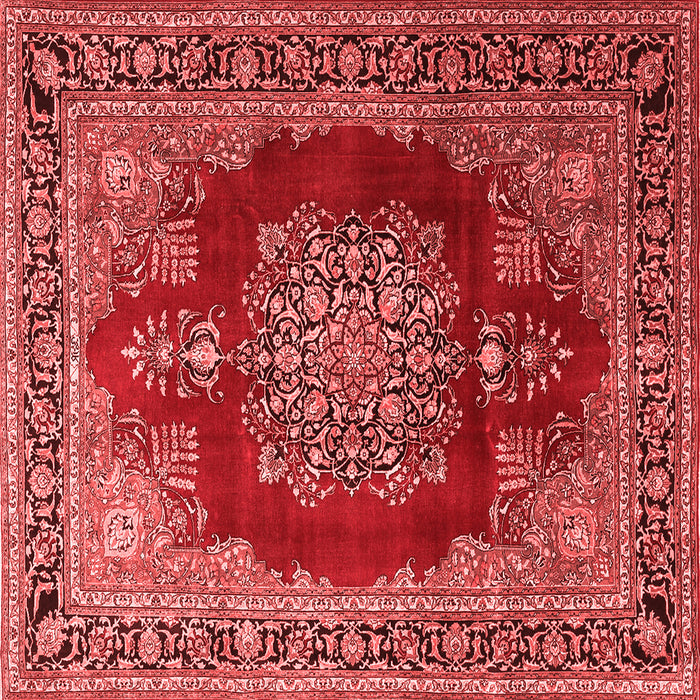 Medallion Red Traditional Rug, tr1079red