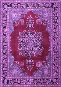 Medallion Purple Traditional Rug, tr1079pur