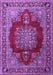 Medallion Purple Traditional Rug, tr1079pur