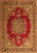 Medallion Orange Traditional Rug, tr1079org