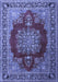 Medallion Blue Traditional Rug, tr1079blu