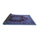 Sideview of Medallion Blue Traditional Rug, tr1079blu