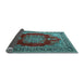 Sideview of Medallion Light Blue Traditional Rug, tr1079lblu