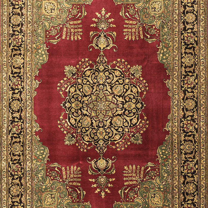 Medallion Brown Traditional Rug, tr1079brn