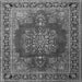 Serging Thickness of Medallion Gray Traditional Rug, tr1079gry