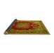 Sideview of Medallion Yellow Traditional Rug, tr1079yw