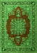 Medallion Green Traditional Rug, tr1079grn