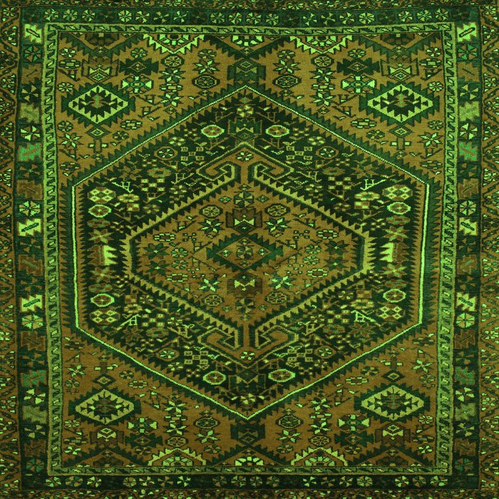 Serging Thickness of Persian Green Traditional Rug, tr107grn
