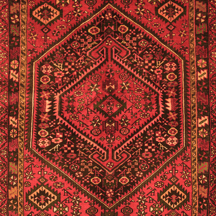 Serging Thickness of Machine Washable Persian Orange Traditional Area Rugs, wshtr107org