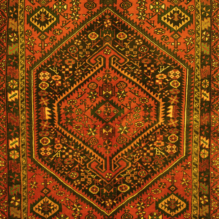 Machine Washable Persian Yellow Traditional Rug, wshtr107yw