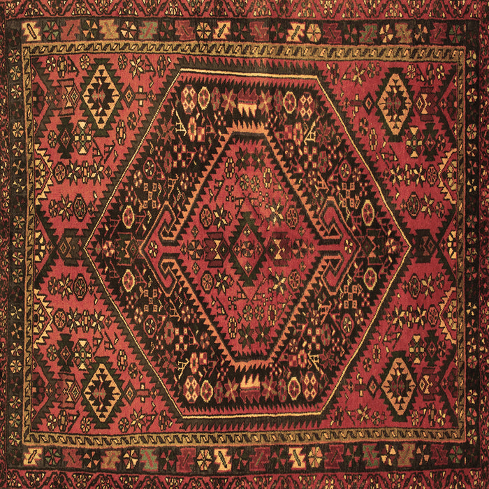 Square Machine Washable Persian Brown Traditional Rug, wshtr107brn
