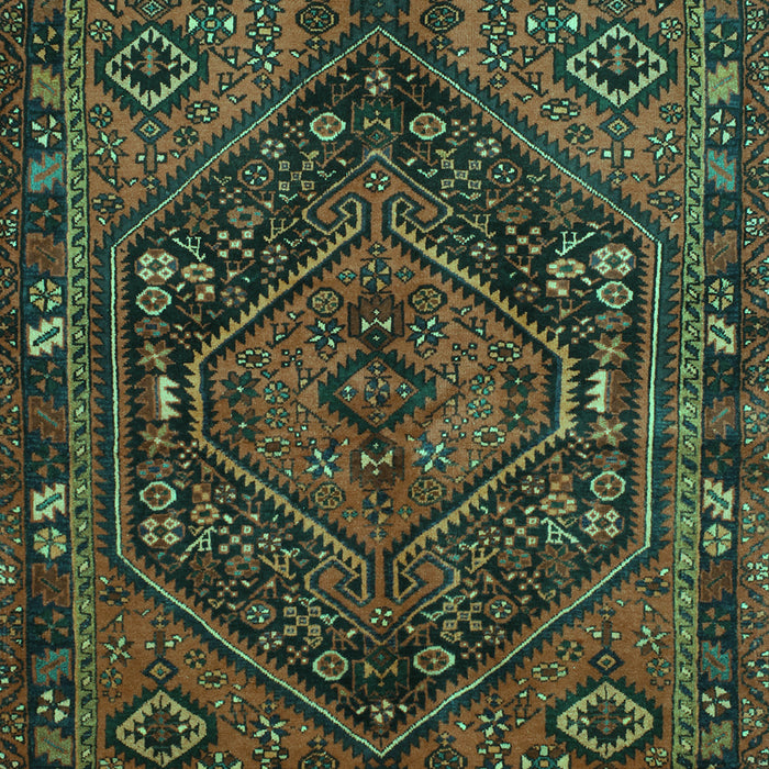 Machine Washable Persian Turquoise Traditional Area Rugs, wshtr107turq