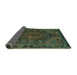 Sideview of Persian Turquoise Traditional Rug, tr107turq