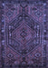 Machine Washable Persian Blue Traditional Rug, wshtr107blu