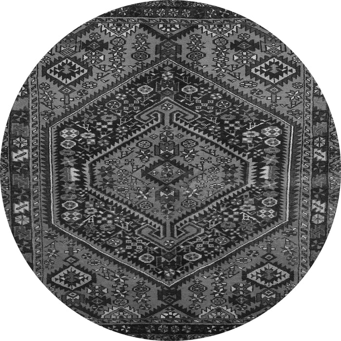 Machine Washable Persian Gray Traditional Rug, wshtr107gry