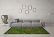 Machine Washable Persian Green Traditional Area Rugs in a Living Room,, wshtr107grn