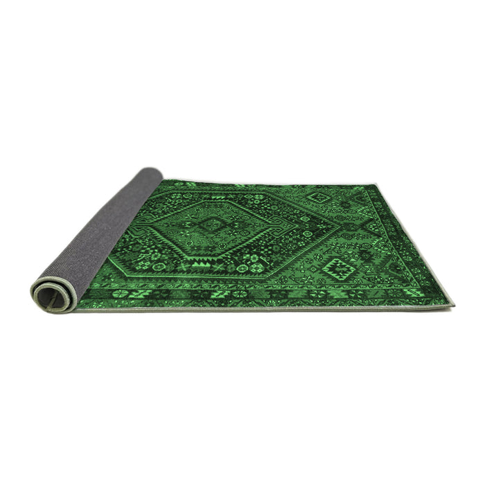 Sideview of Persian Emerald Green Traditional Rug, tr107emgrn
