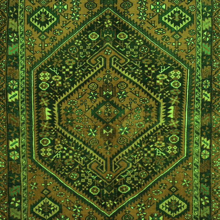 Serging Thickness of Machine Washable Persian Green Traditional Area Rugs, wshtr107grn