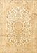 Machine Washable Medallion Brown Traditional Rug, wshtr1080brn