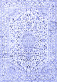 Medallion Blue Traditional Rug, tr1080blu