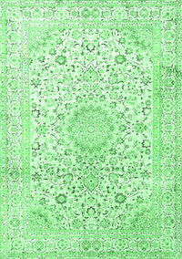 Medallion Emerald Green Traditional Rug, tr1080emgrn