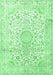 Medallion Emerald Green Traditional Rug, tr1080emgrn