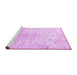 Sideview of Machine Washable Medallion Purple Traditional Area Rugs, wshtr1080pur