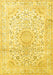 Medallion Yellow Traditional Rug, tr1080yw