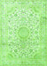 Medallion Green Traditional Rug, tr1080grn