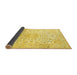 Sideview of Medallion Yellow Traditional Rug, tr1080yw