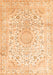 Medallion Orange Traditional Rug, tr1080org