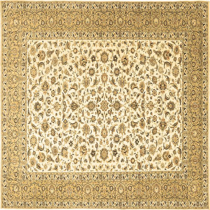 Square Machine Washable Persian Brown Traditional Rug, wshtr1081brn