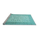 Sideview of Machine Washable Persian Light Blue Traditional Rug, wshtr1081lblu