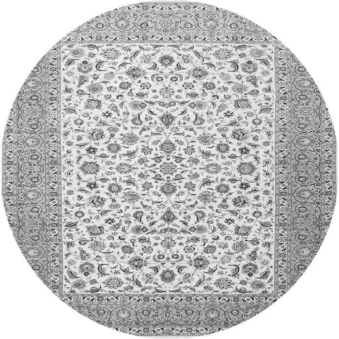 Square Persian Gray Traditional Rug, tr1081gry