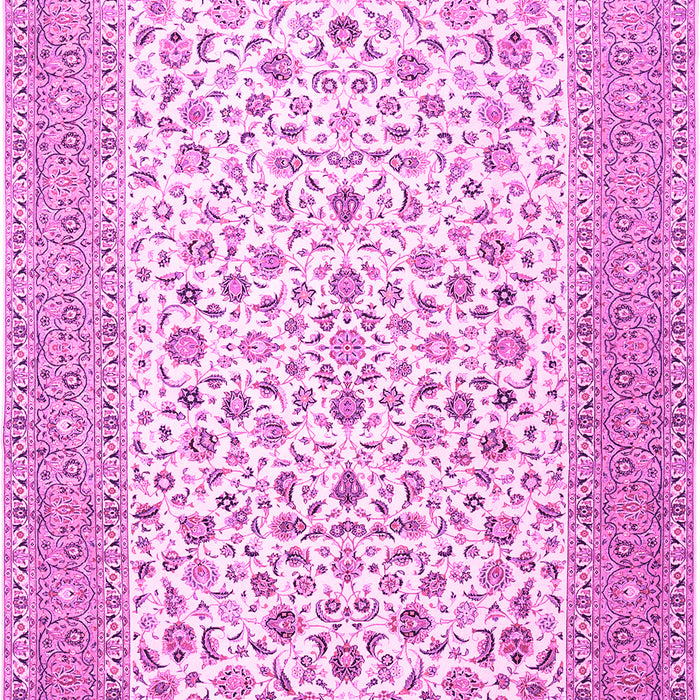 Machine Washable Persian Pink Traditional Rug, wshtr1081pnk