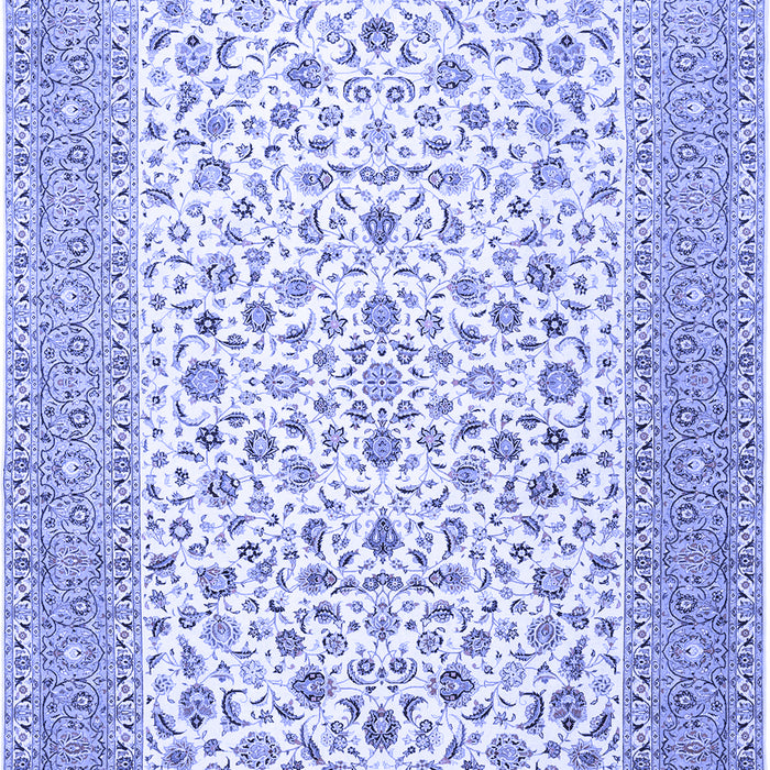 Machine Washable Persian Blue Traditional Rug, wshtr1081blu