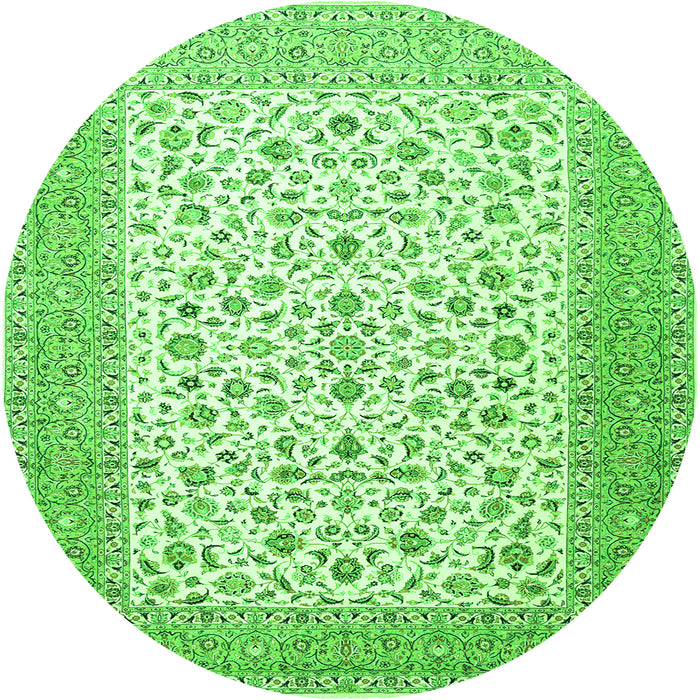 Machine Washable Persian Green Traditional Area Rugs, wshtr1081grn