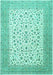 Persian Turquoise Traditional Rug, tr1081turq