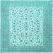 Square Persian Light Blue Traditional Rug, tr1081lblu