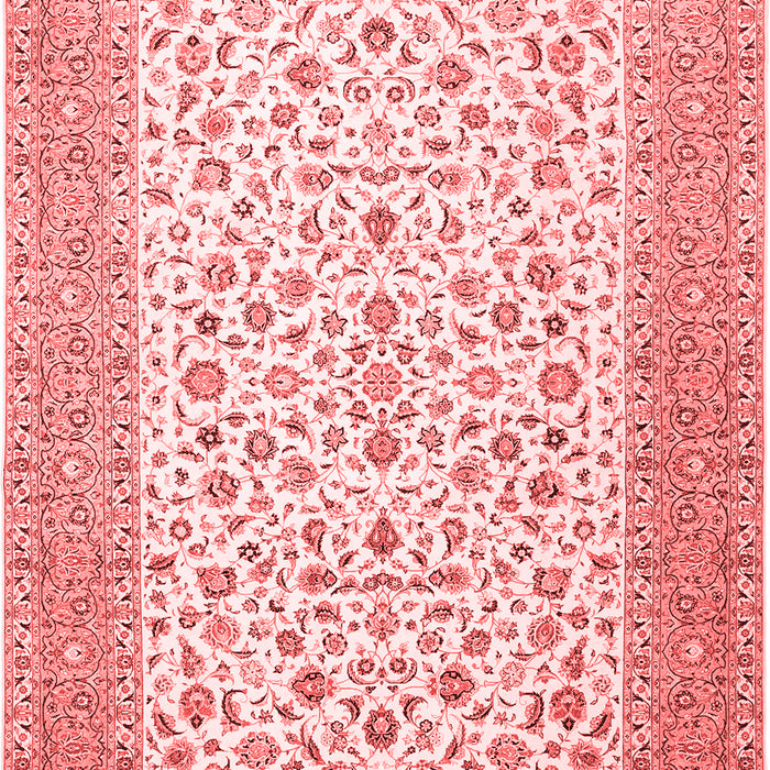 Machine Washable Persian Red Traditional Rug, wshtr1081red