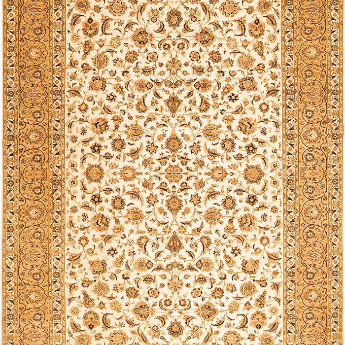 Serging Thickness of Machine Washable Persian Orange Traditional Area Rugs, wshtr1081org